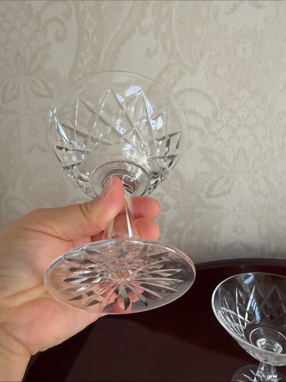 Waterford Crystal Clear Cut Crystal Coupe Pair